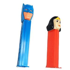 Vintage Batman & Wonder Woman Pez Dispensers
